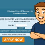 CGBSE 10th 12th Result 2025 Revaluation