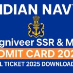 Indian Navy Agniveer SSR / MR Admit Card 2025